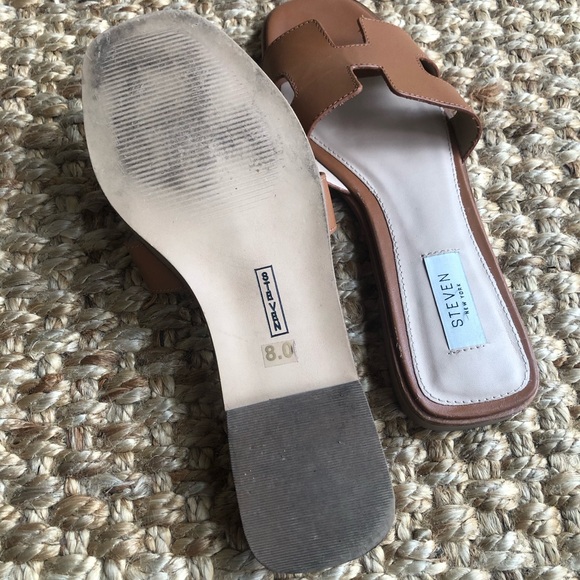 Steve Madden Hadyn Leather Slide Sandal. Size 8 - Picture 13 of 14
